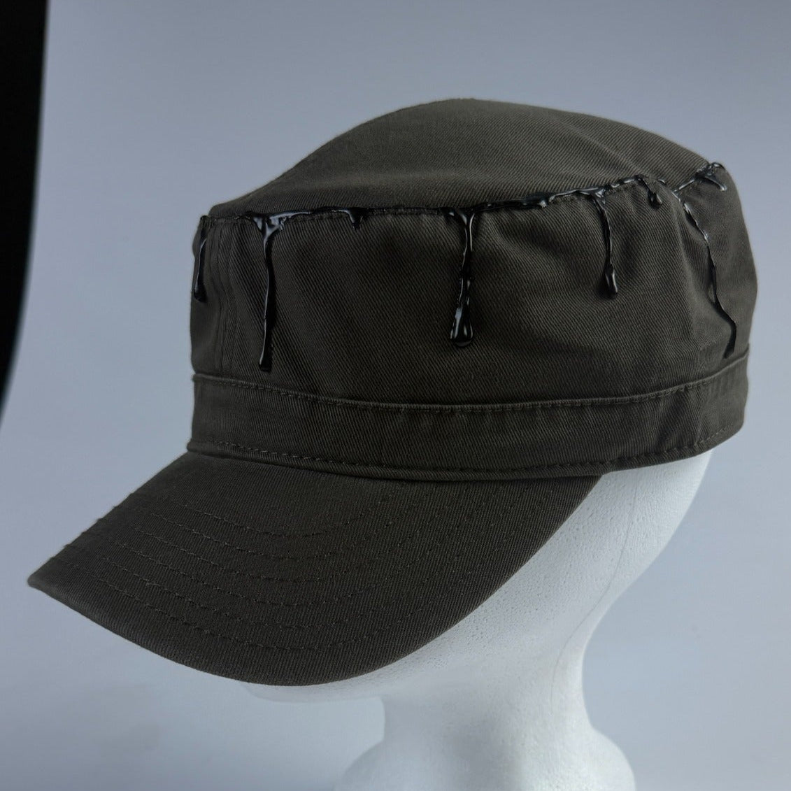 Bleeding Military Cap Olive Sample