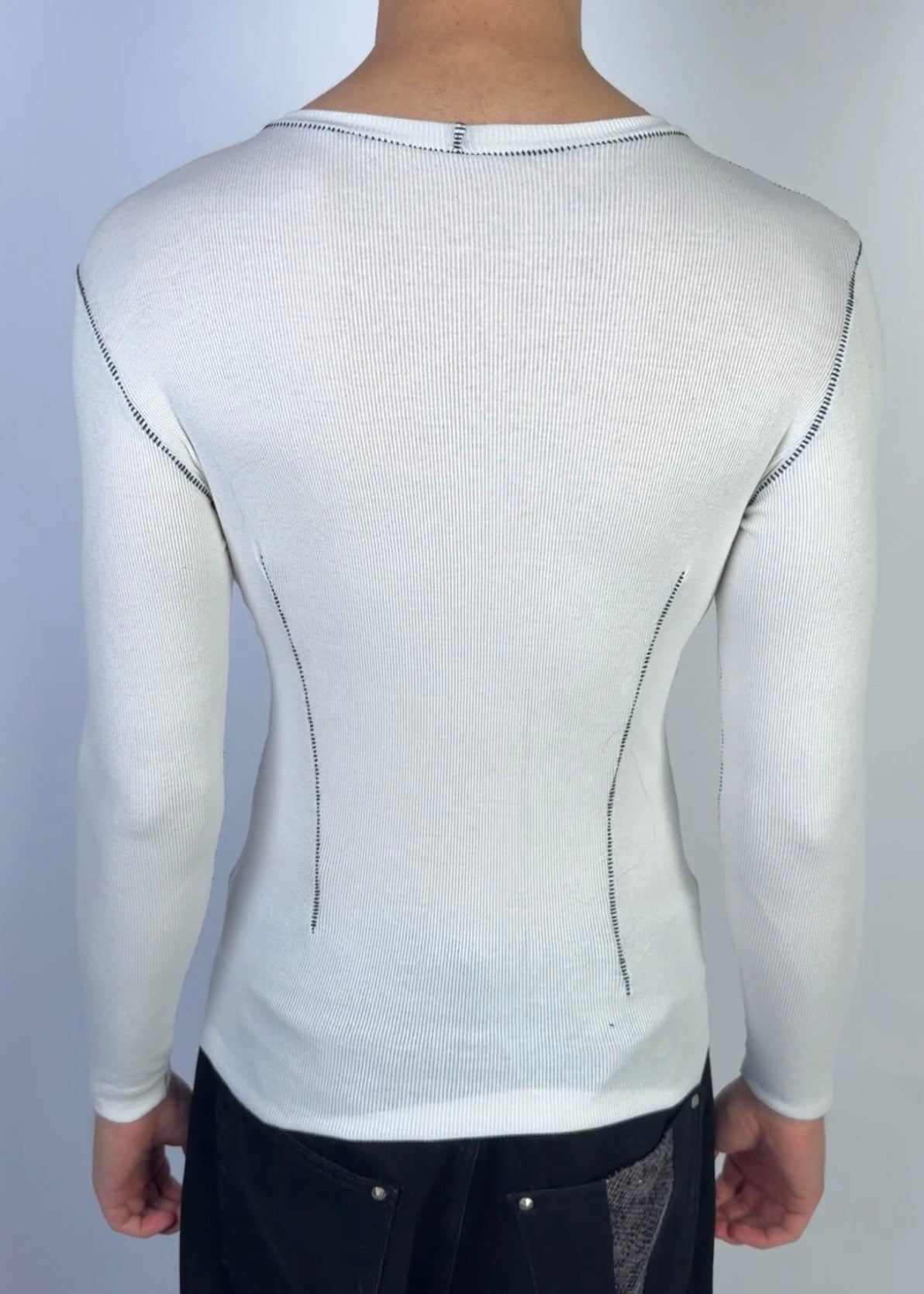 Ribb Scar Stitch Long Sleeve Sample