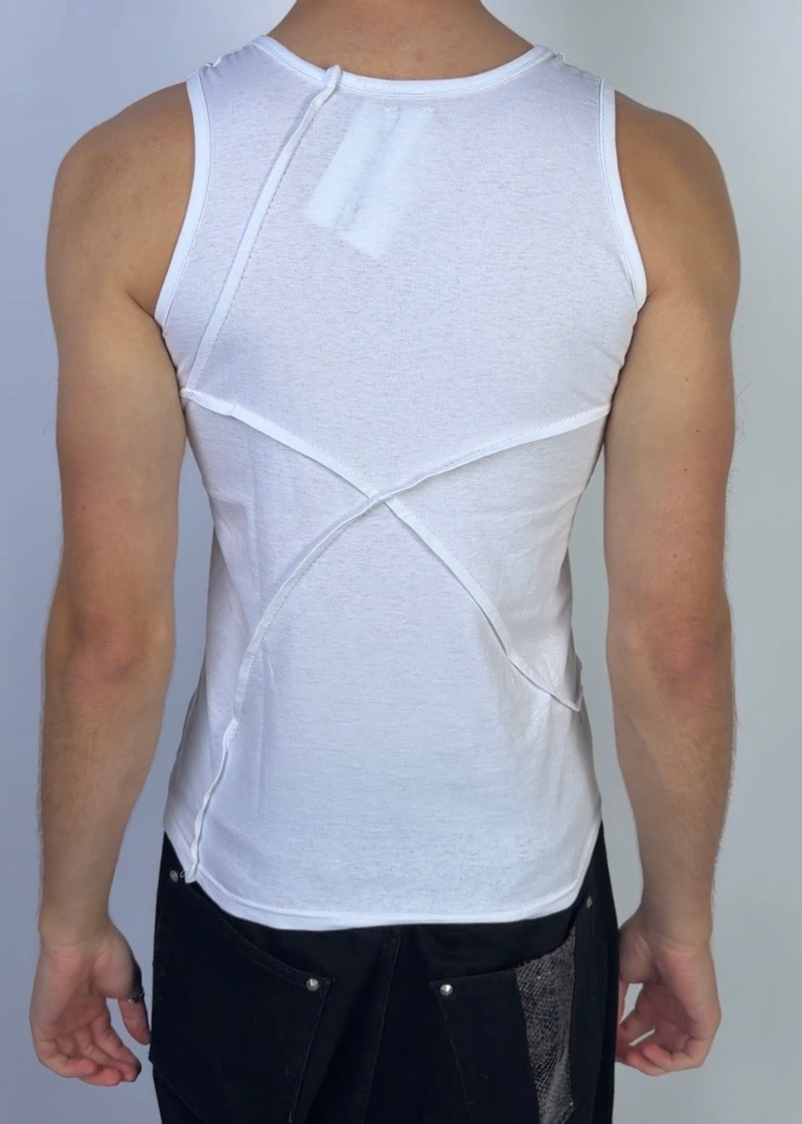 Crazy Tank Top White Sample
