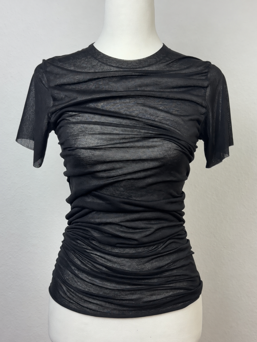 Drape T-Shirt Black Transparent Sample