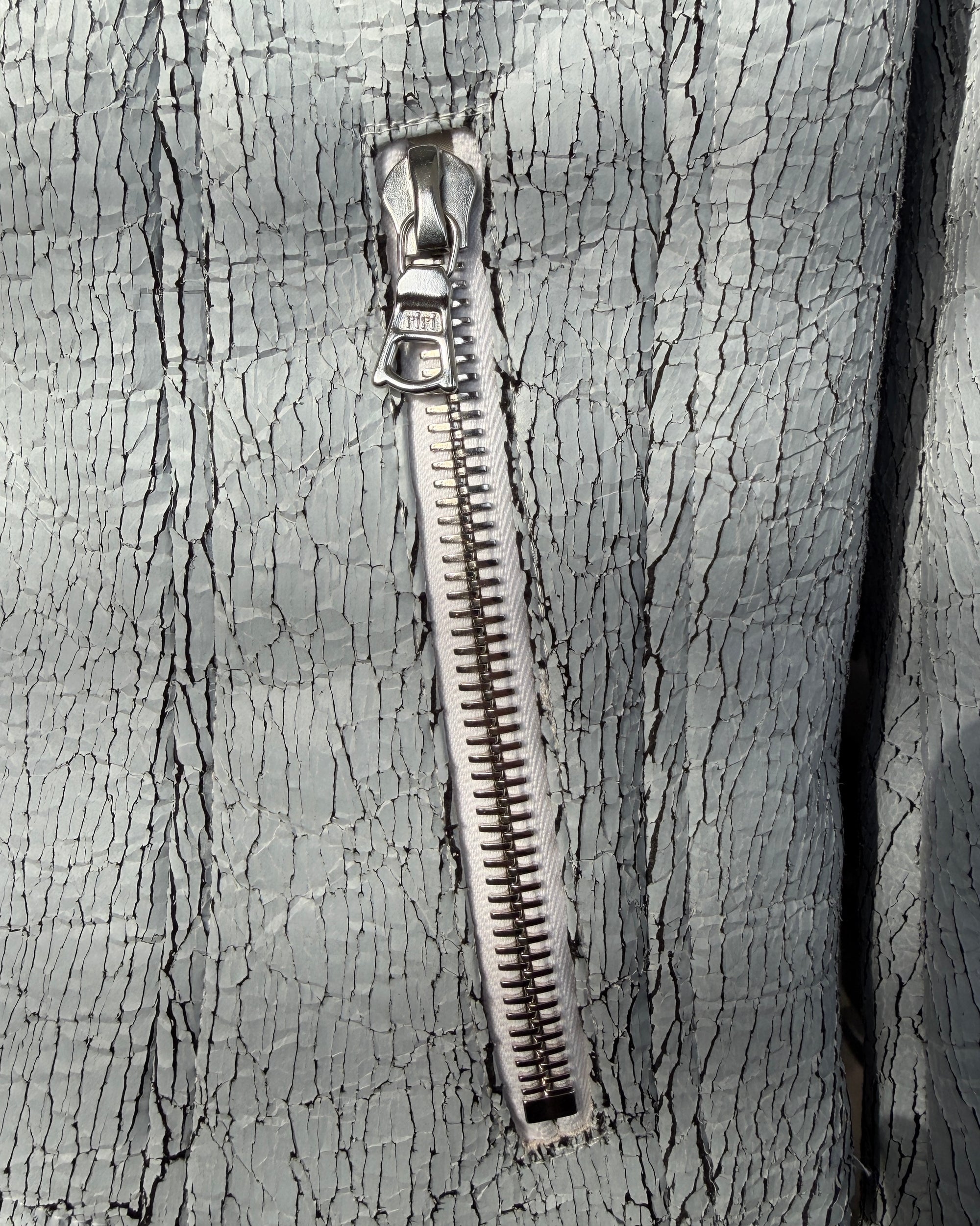 Cracked Leather Jacket (white)