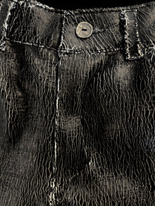 Cracked Leather Baggy Pants