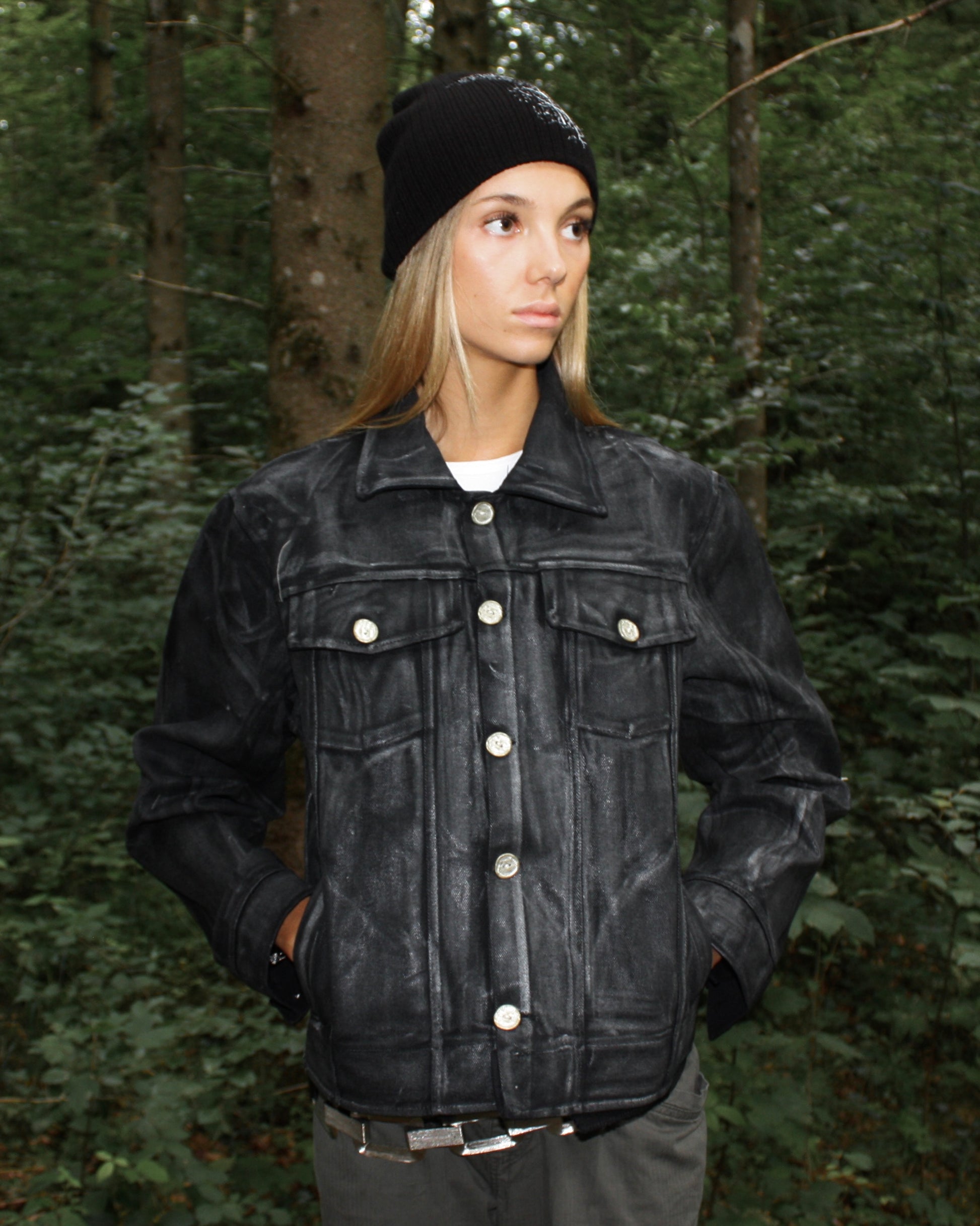 waxed denim jacket