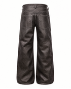 Cracked Leather Baggy Pants