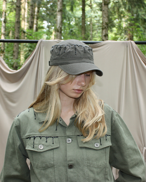 bleeding military cap