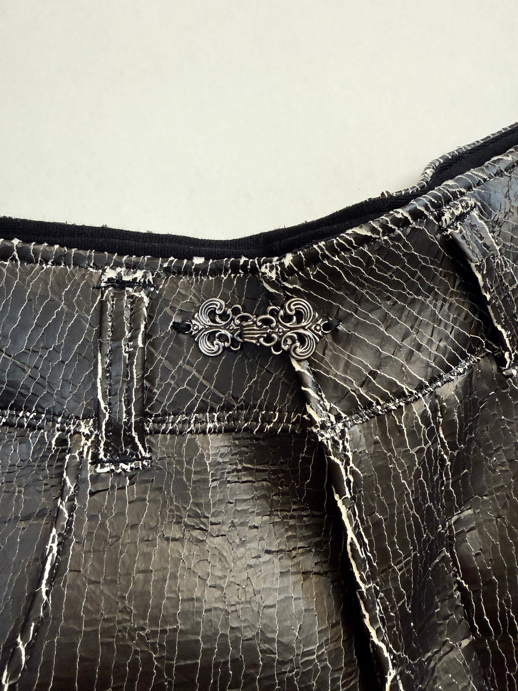 Cracked Leather Shorts