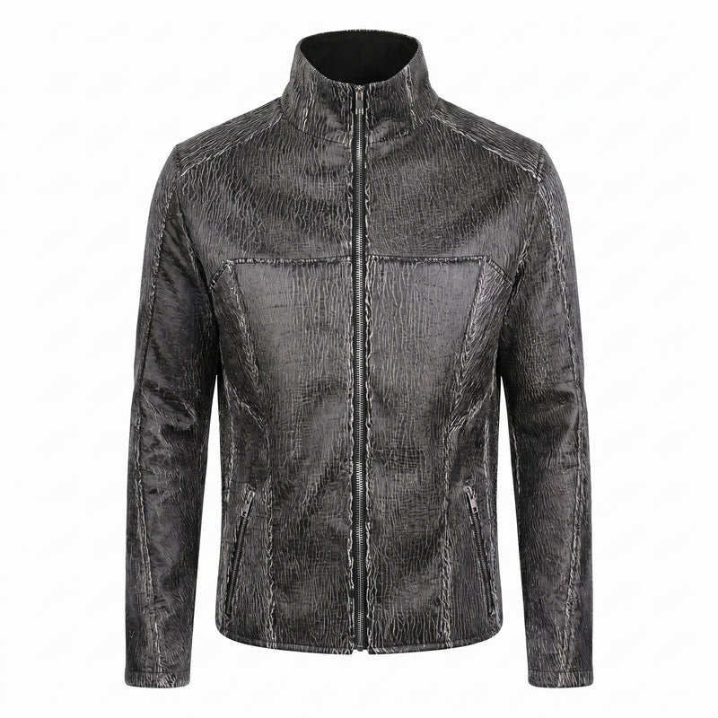 Cracked Leather Jacket (black)