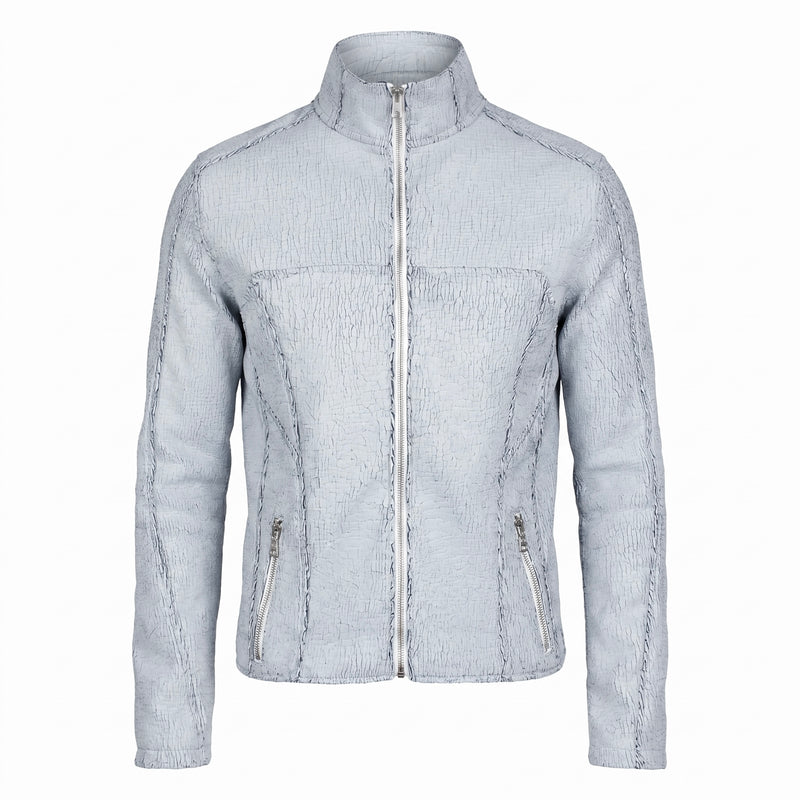 Cracked Leather Jacket (white)