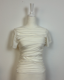 Drape T-Shirt White Without Collar Sample