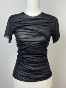 Drape T-Shirt Black Transparent Without Collar Sample