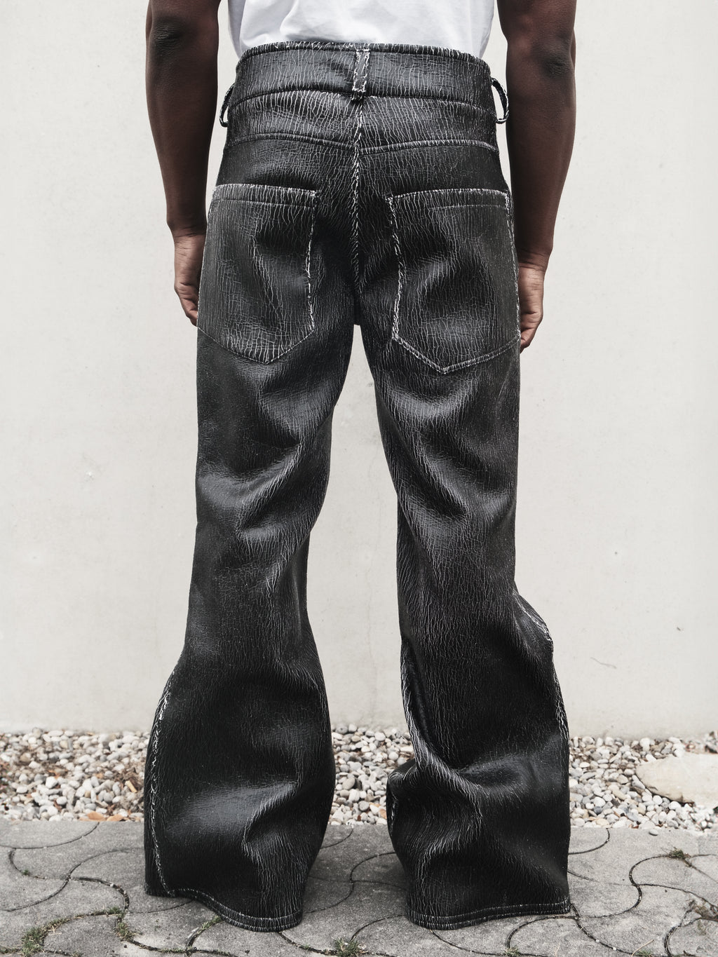 flared cracked pants