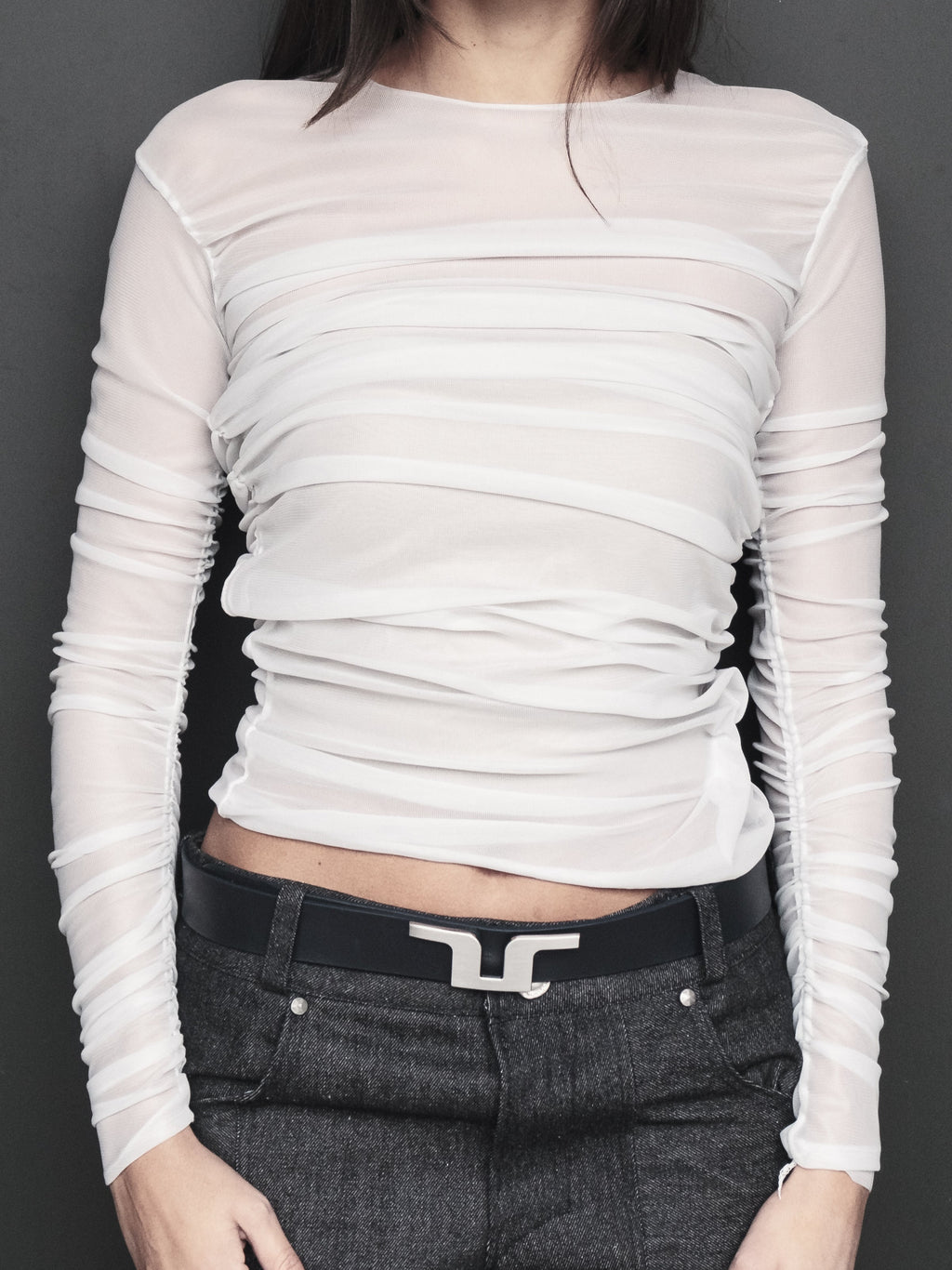 knitted drape longsleeve