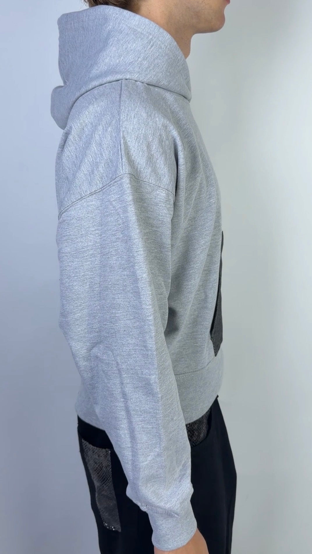 Stitched Hoodie Grey Sample