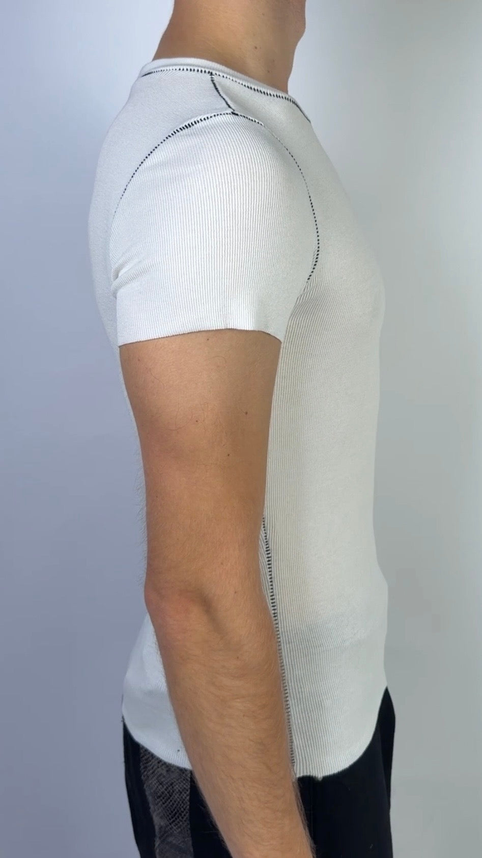 Ribb Scar Stitch Tee Sample