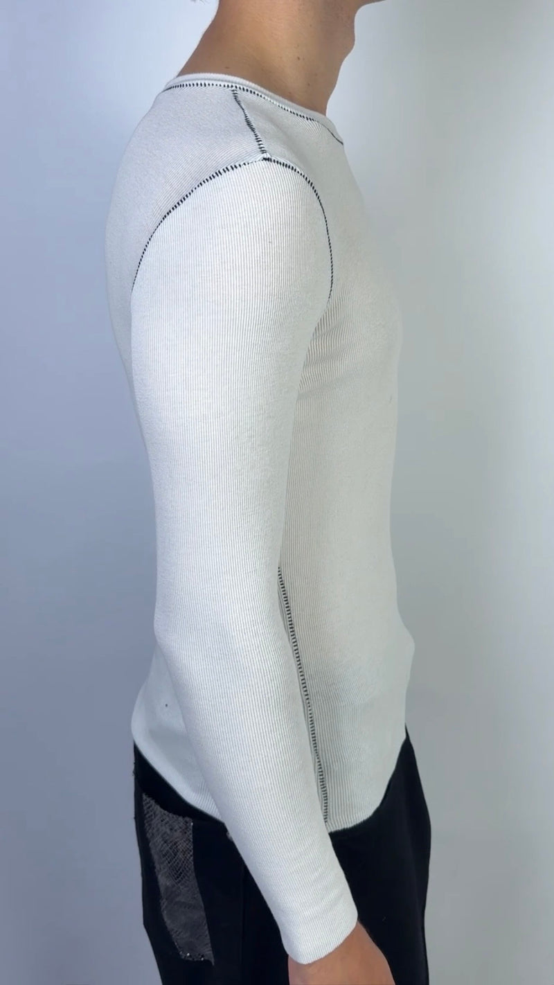 Ribb Scar Stitch Long Sleeve Sample