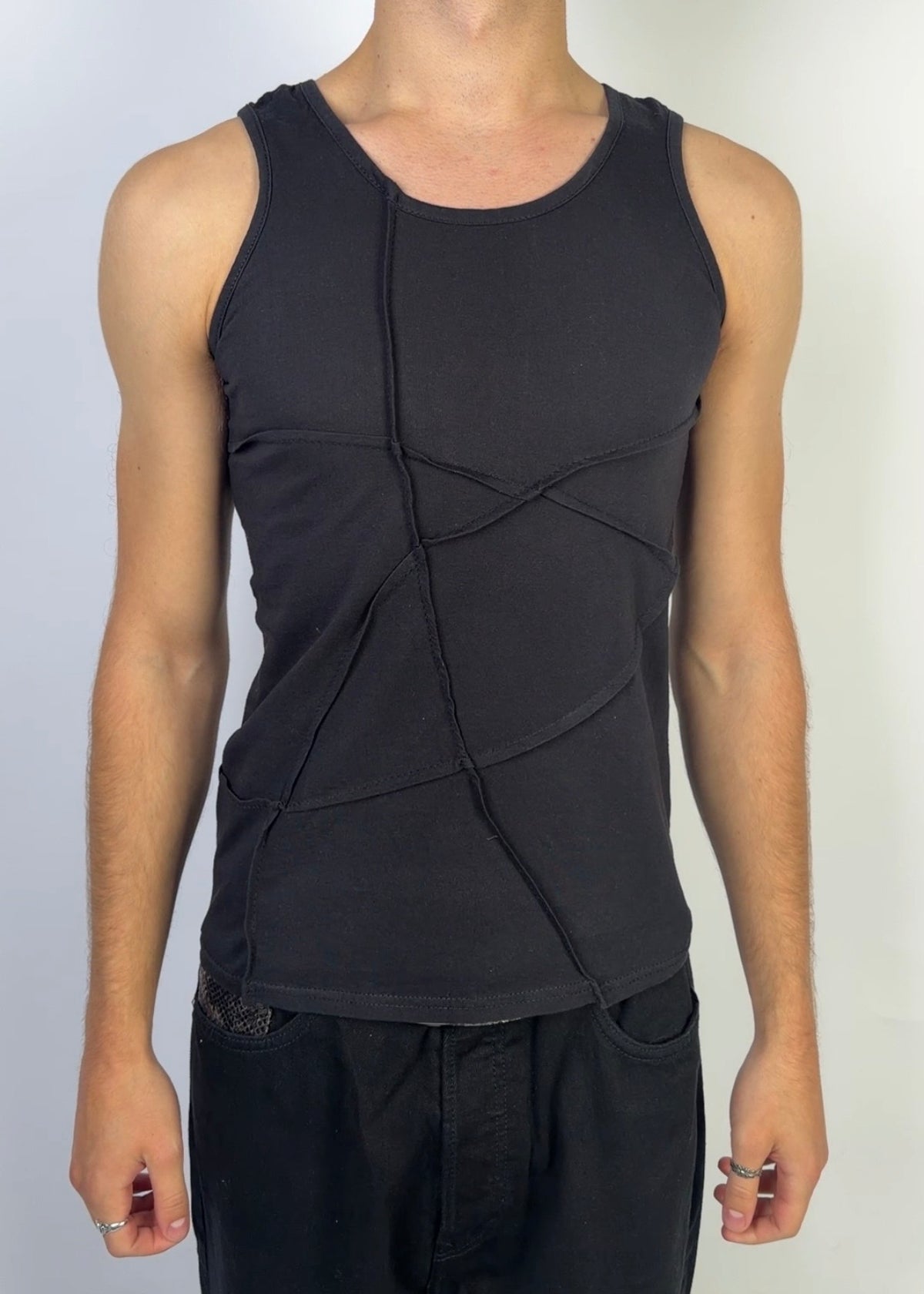 Crazy Tank Top Black Sample