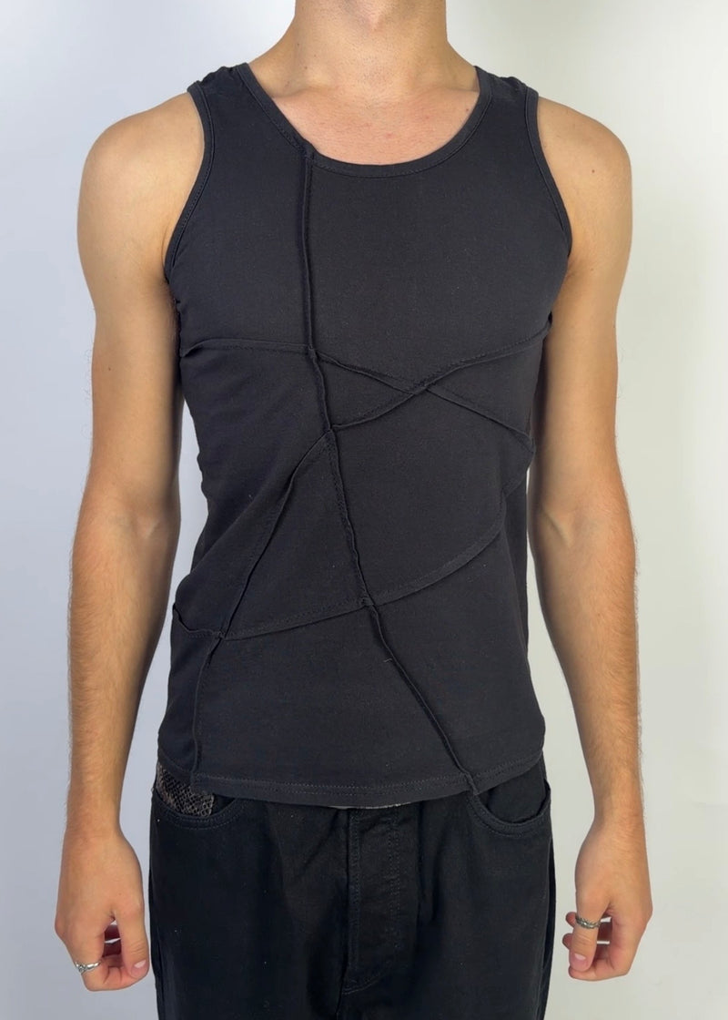 Crazy Tank Top Black Sample