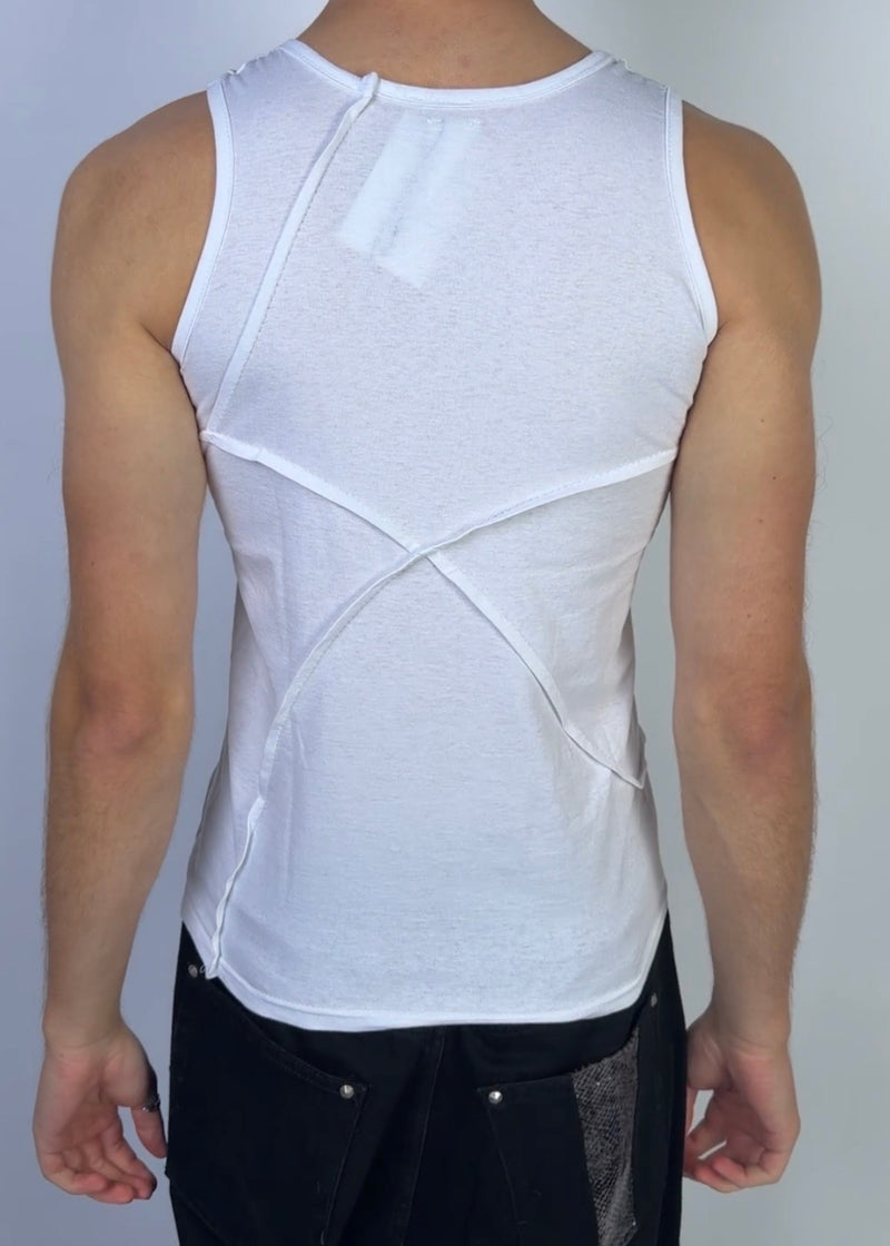 Crazy Tank Top White Sample