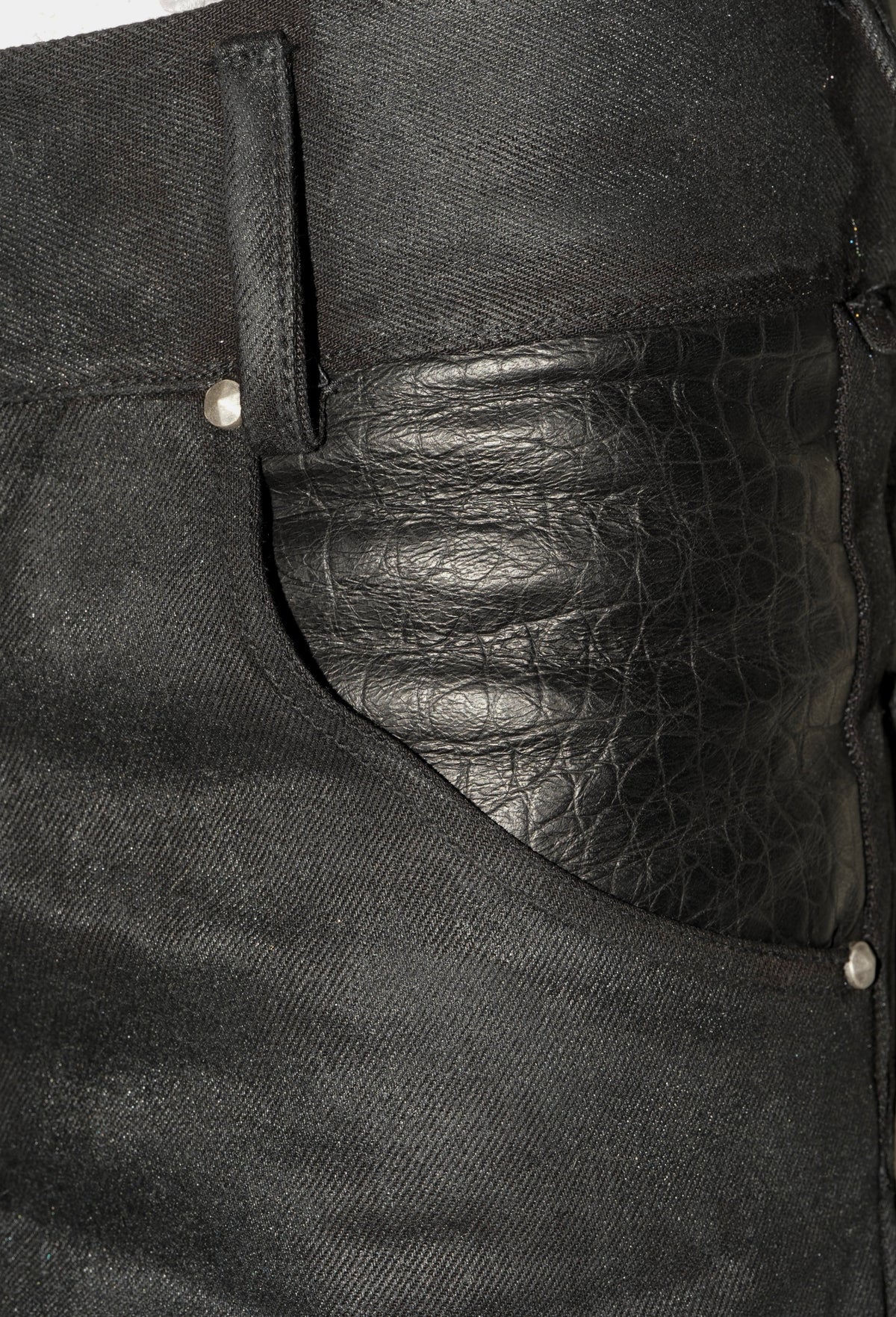 Waxed Bootcut Denim Sample
