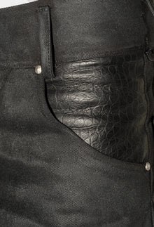 Waxed Bootcut Denim Sample