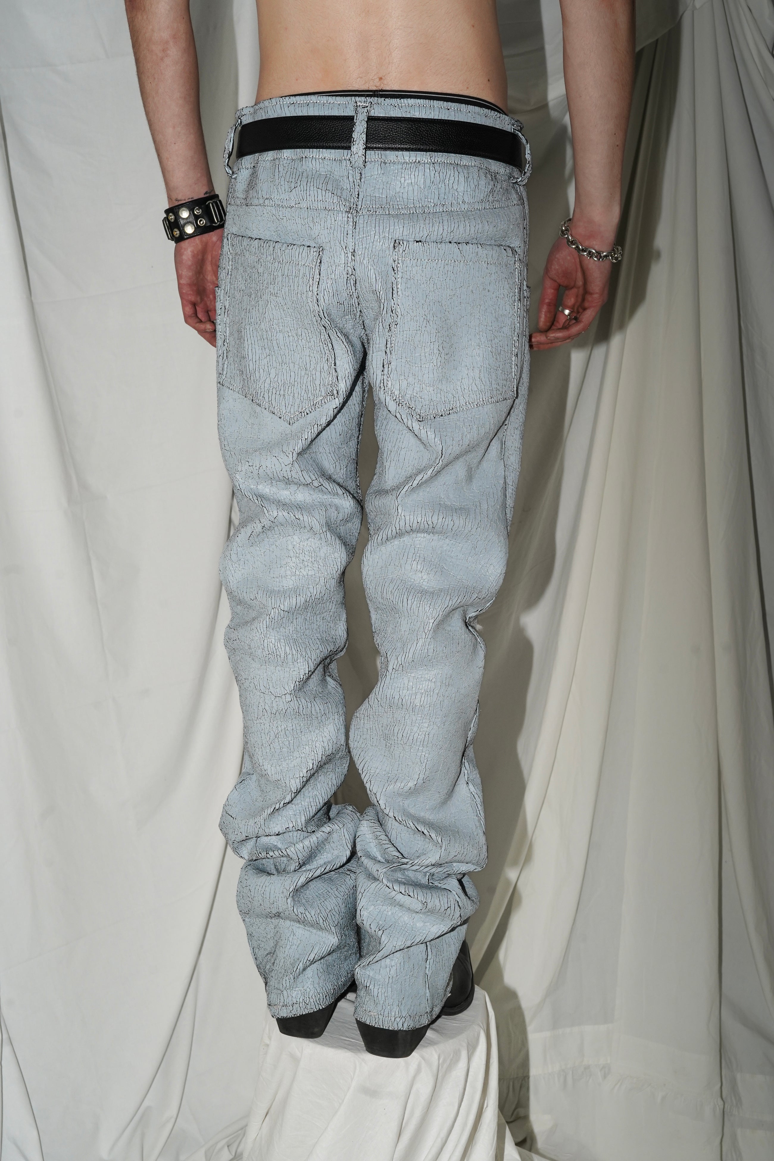 Cracked Leather Pants (white)
