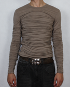 Drape Long Sleeve Taupe Sample