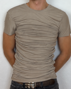Drape T-Shirt Beige Sample