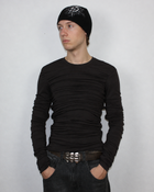 Drape Long Sleeve Black Sample