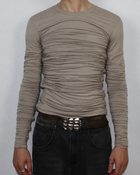 Drape Long Sleeve Beige Sample