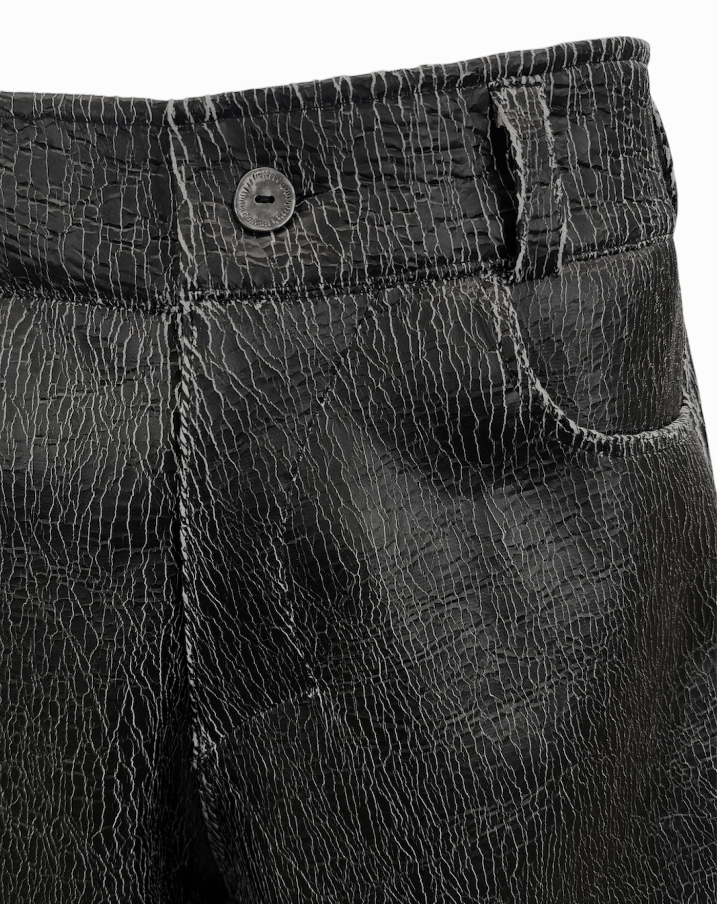 Cracked Leather Shorts