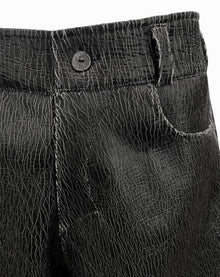 Cracked Leather Shorts