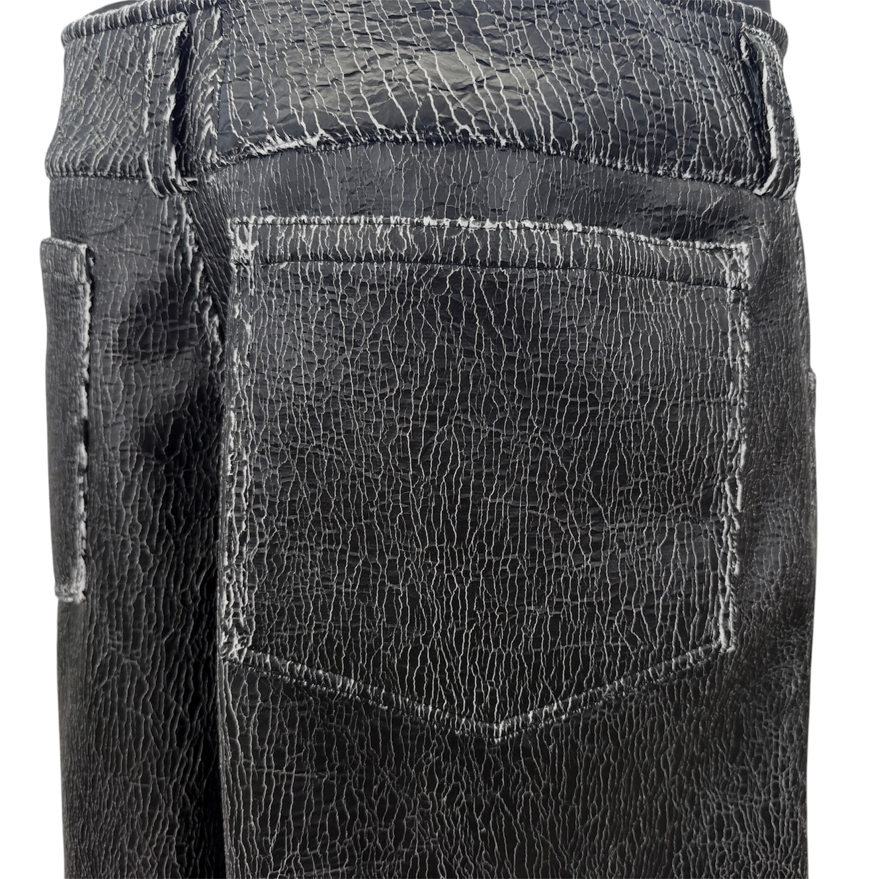Cracked Leather Shorts