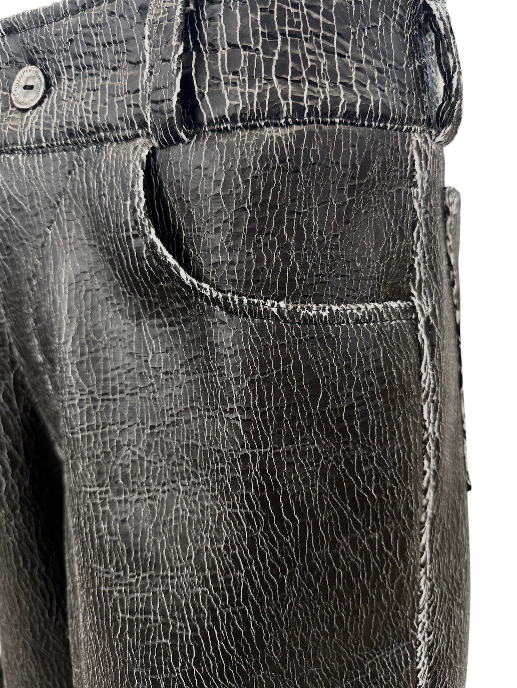 Cracked Leather Shorts
