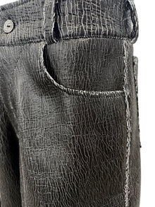 Cracked Leather Shorts