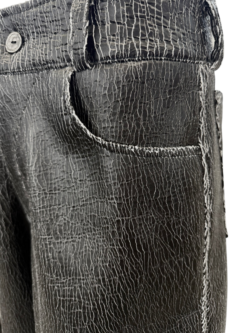 Cracked Leather Shorts