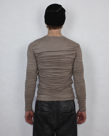 Drape Long Sleeve Taupe Sample