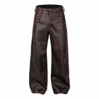 Red Cracked Leather Pants (wide)