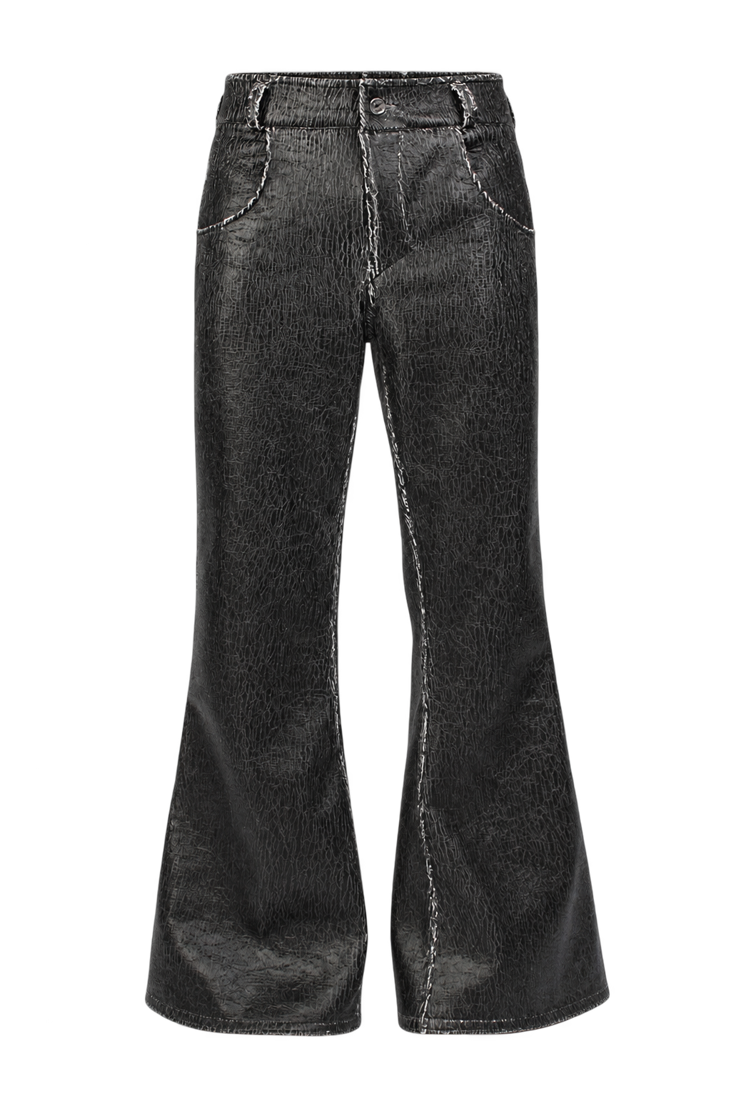 Cracked Leather Pants (flared)