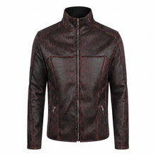 Cracked Leather Jacket red
