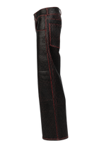 Red Cracked Leather Pants (wide)