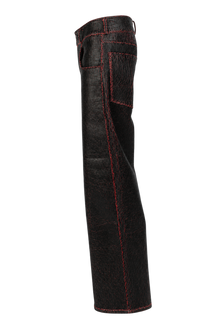 Red Cracked Leather Pants (wide)