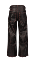 Red Cracked Leather Pants (wide)