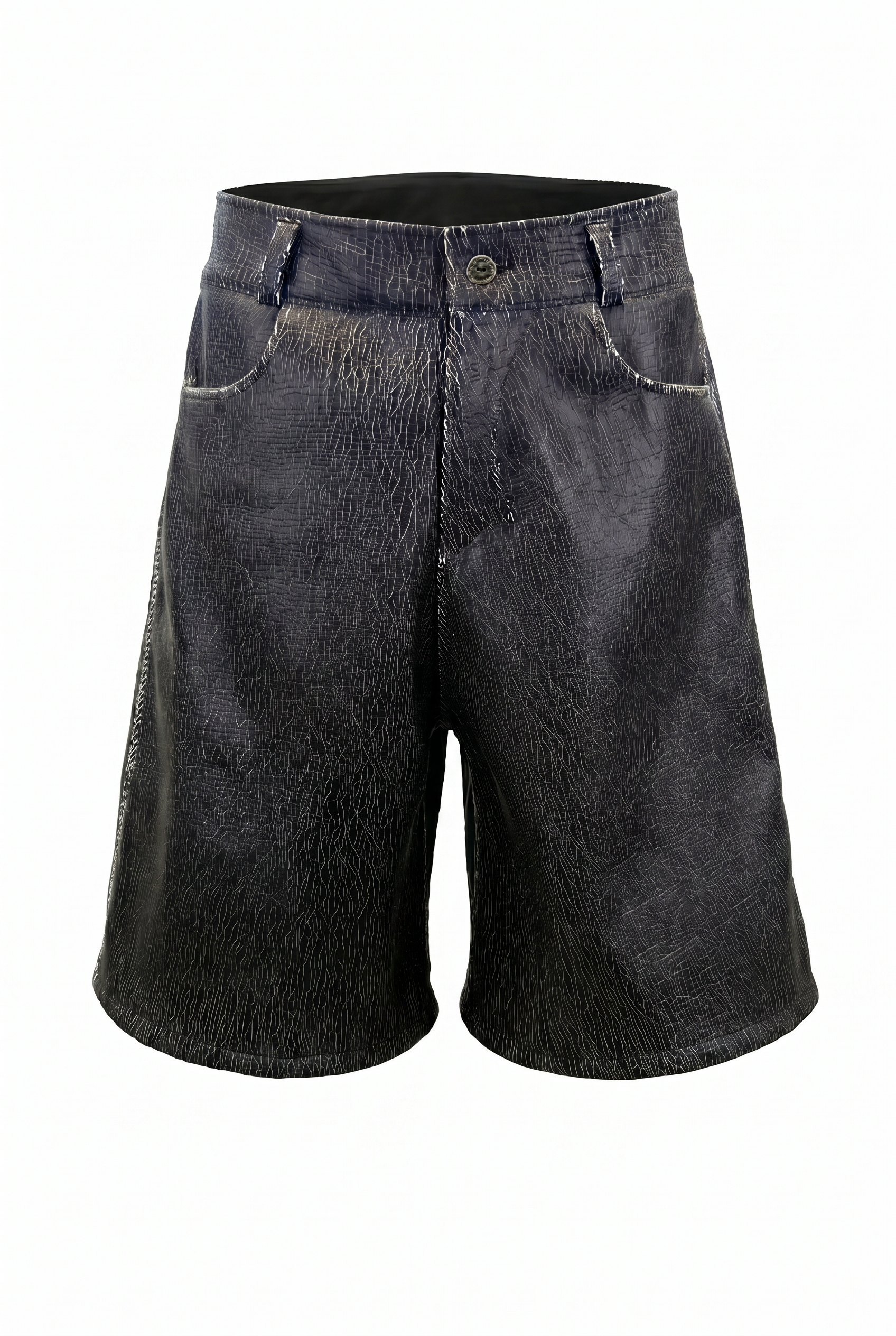 Cracked Leather Shorts