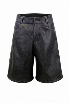 Cracked Leather Shorts