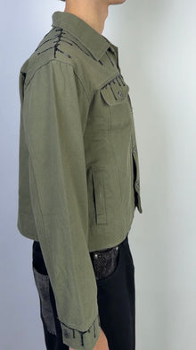 Bleeding Seams Jacket Olive Sample