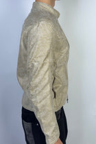 Flame Leather Jacket Sand Sample