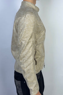 Flame Leather Jacket Sand Sample