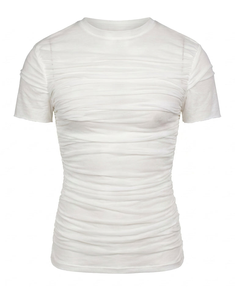 Drape Tee with collar