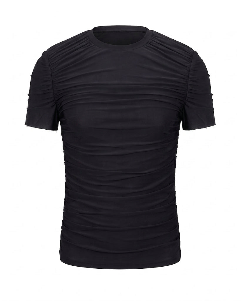 Drape Tee with collar