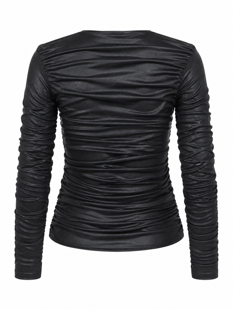 Drape Leather Longsleeve